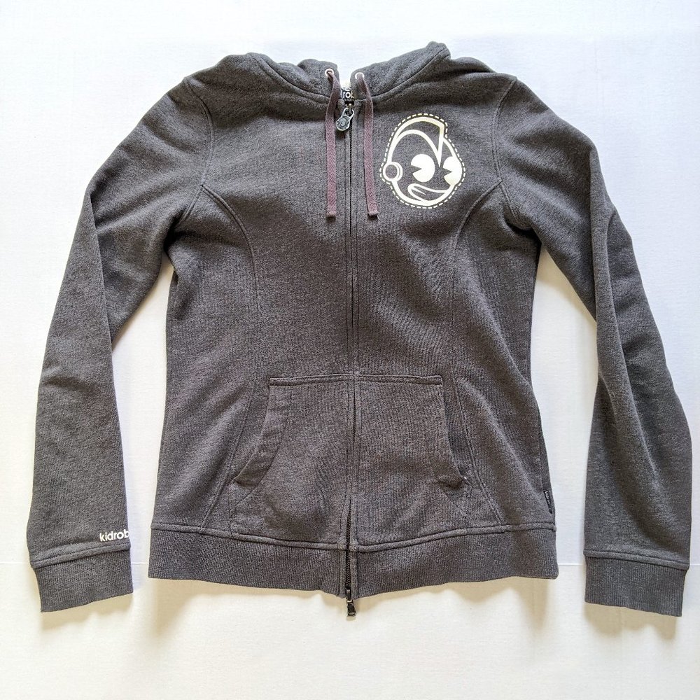 Kidrobot Grey Hoodie Sweatshirt Jacket Size M